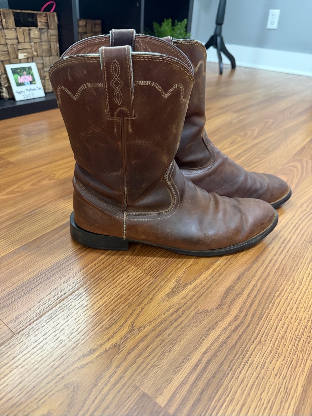 Justin Boots 3902 Mens Jeb Round Toe     Western Cowboy Boots Mid Calf 12D